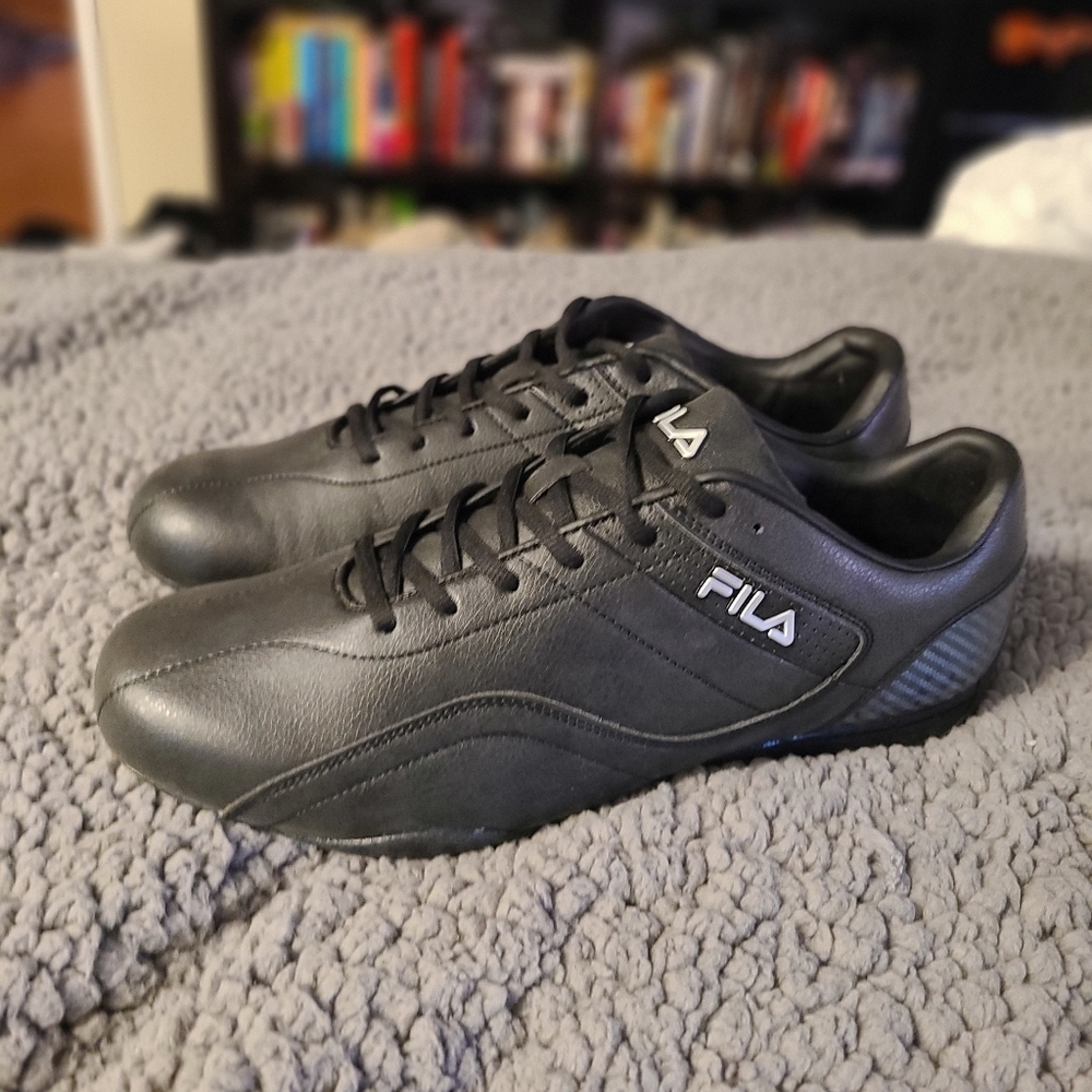 Fila Exalade Black/Silver Driving Sneakers Athletic Shoes Size 13